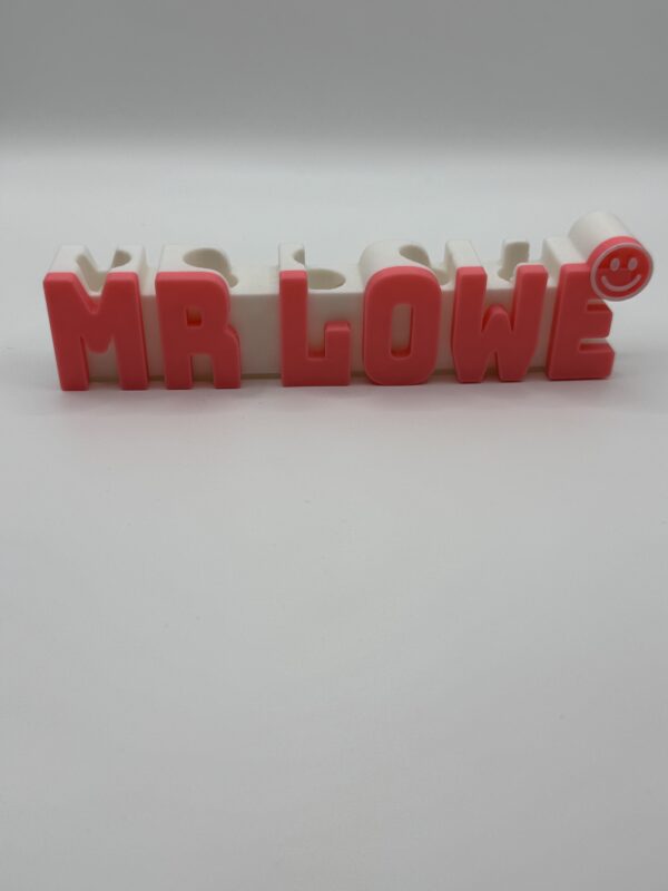 Custom 3D Print Name Pen Holder – Dual-Colour Desk Organizer with Fun Design - Image 2