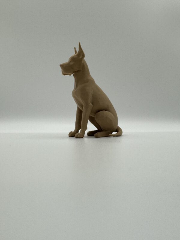 Great Dane 3D Figurine – Minimalist Solid Colour Dog Model - Image 4