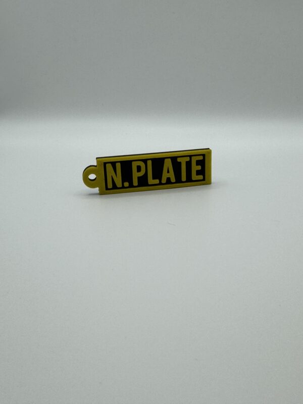Personalised 3D Rubber Number Plate Keyring – Custom Name or Registration - Image 2