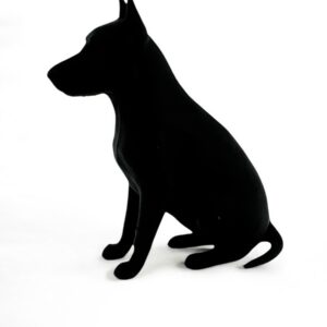 Doberman 3D Figurine – Sleek, Single-Colour Dog Sculpture