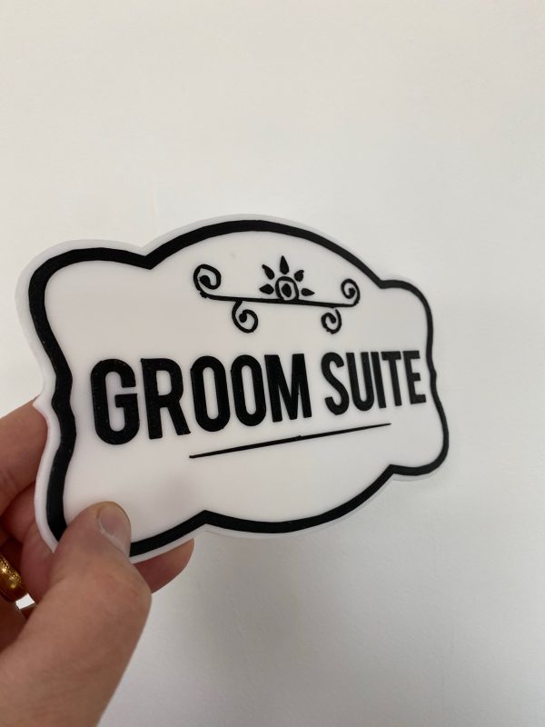 Personalised Bride or Groom 3D Door Sign - Image 6