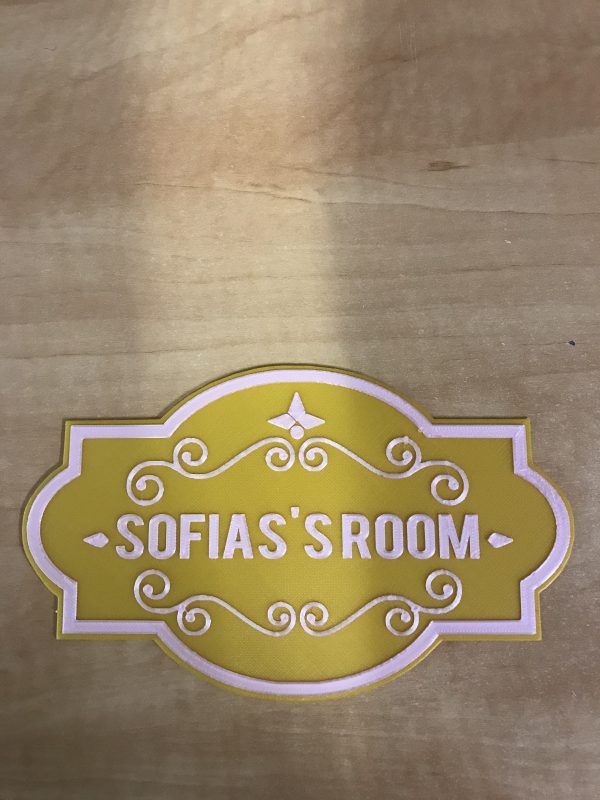 Personalised 3D Dual Colour Custom Kids Bedroom Door Sign - Image 7