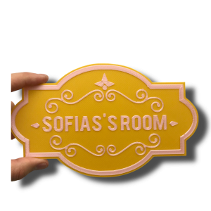 Personalised 3D Dual Colour Custom Kids Bedroom Door Sign