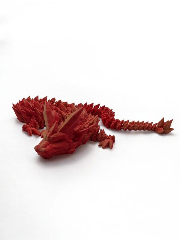 3D Orange & Red Crystal Dragon