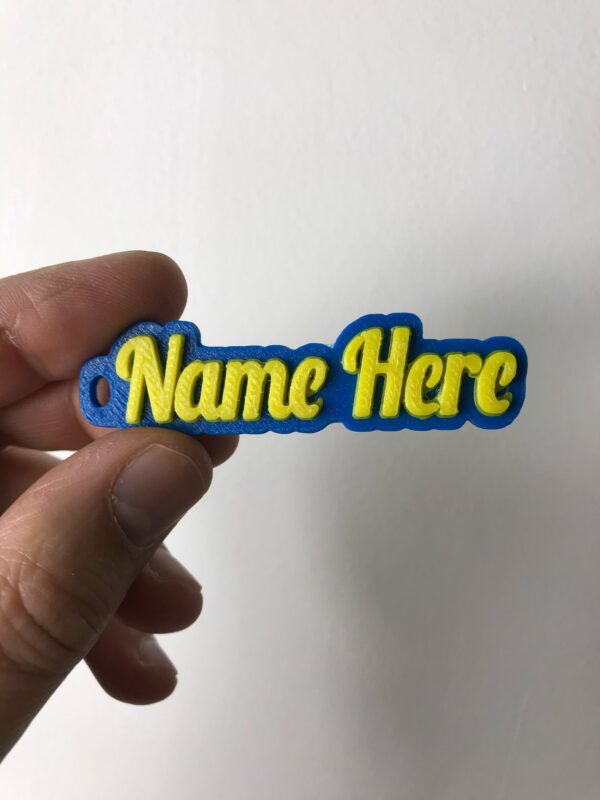 Personalised Dual Colour Rubber Keyring - Image 13