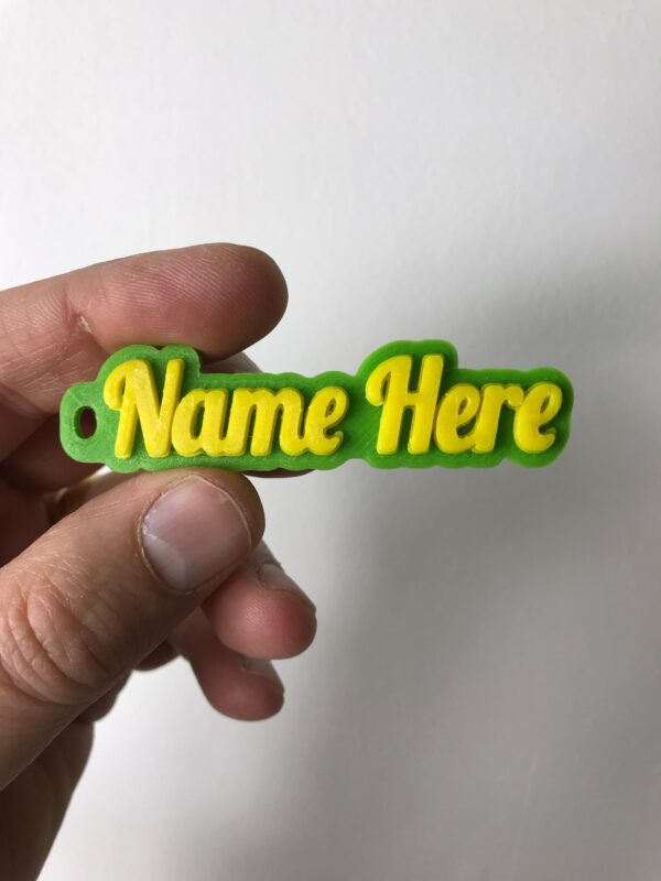 Personalised Dual Colour Rubber Keyring - Image 16