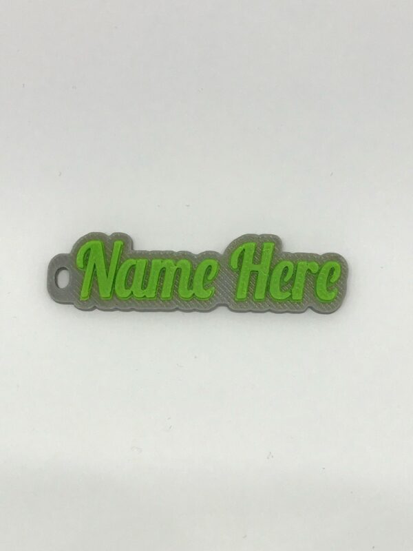 Personalised Dual Colour Rubber Keyring - Image 17
