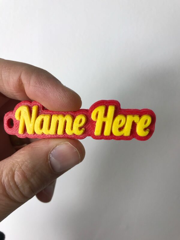 Personalised Dual Colour Rubber Keyring - Image 7
