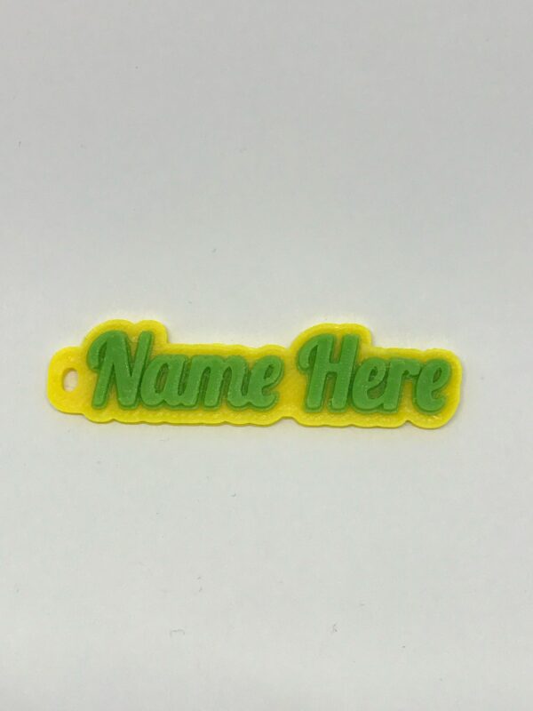 Personalised Dual Colour Rubber Keyring - Image 21