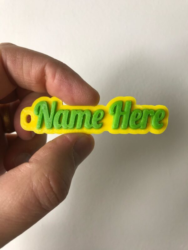 Personalised Dual Colour Rubber Keyring - Image 18