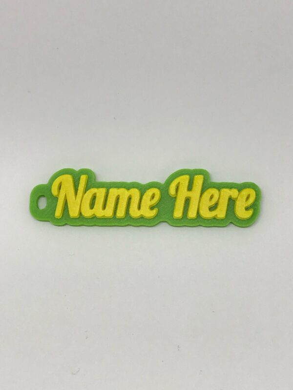 Personalised Dual Colour Rubber Keyring - Image 15