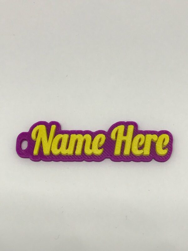 Personalised Dual Colour Rubber Keyring - Image 3