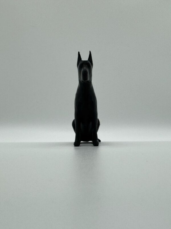 Doberman 3D Figurine – Sleek, Single-Colour Dog Sculpture - Image 3