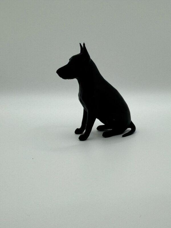 Doberman 3D Figurine – Sleek, Single-Colour Dog Sculpture - Image 4