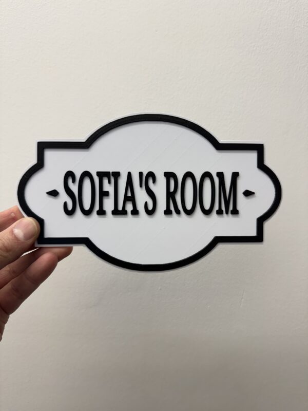 Dual-Colour 3D Name Door Sign, Custom Personalised Bedroom Décor - Image 2