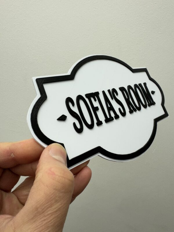 Dual-Colour 3D Name Door Sign, Custom Personalised Bedroom Décor - Image 4