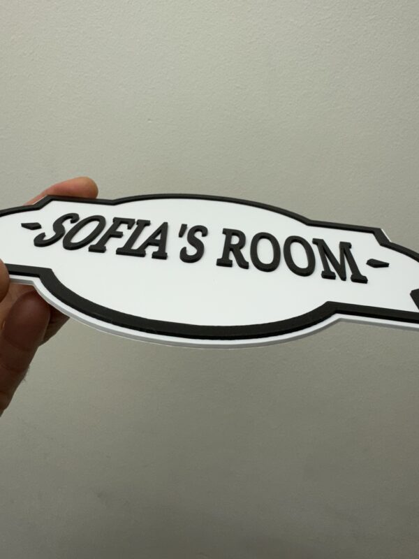 Dual-Colour 3D Name Door Sign, Custom Personalised Bedroom Décor - Image 8