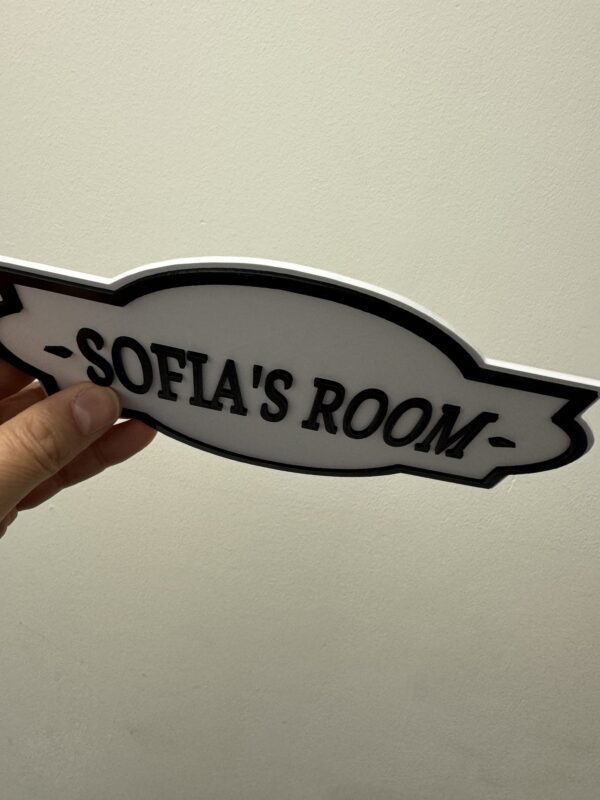 Dual-Colour 3D Name Door Sign, Custom Personalised Bedroom Décor - Image 9