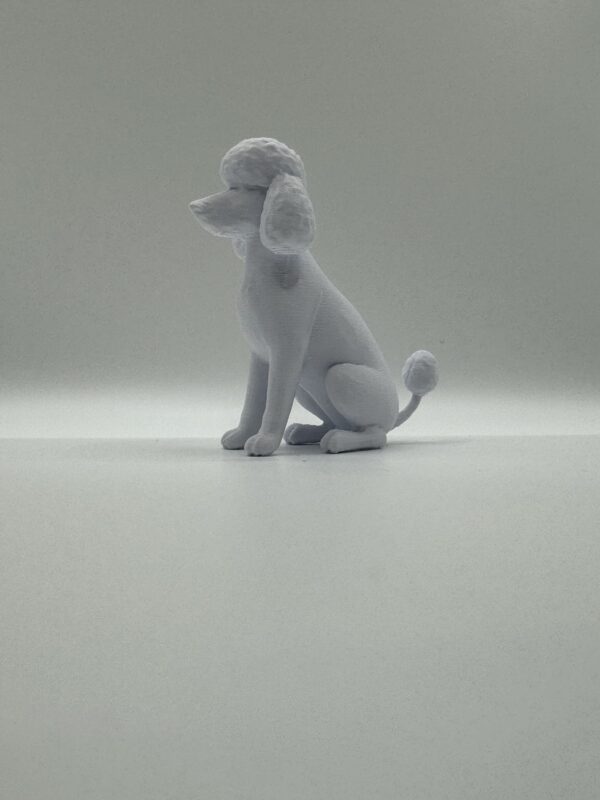 Poodle 3D Figurine – Stylish Solid Colour Dog Sculpture - Image 4