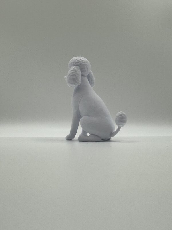 Poodle 3D Figurine – Stylish Solid Colour Dog Sculpture - Image 5