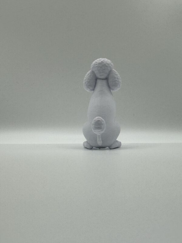 Poodle 3D Figurine – Stylish Solid Colour Dog Sculpture - Image 6