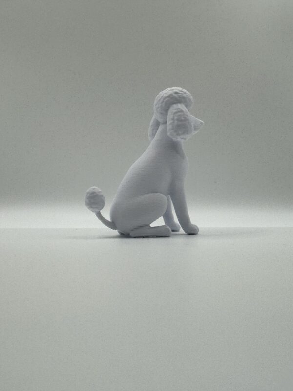 Poodle 3D Figurine – Stylish Solid Colour Dog Sculpture - Image 7