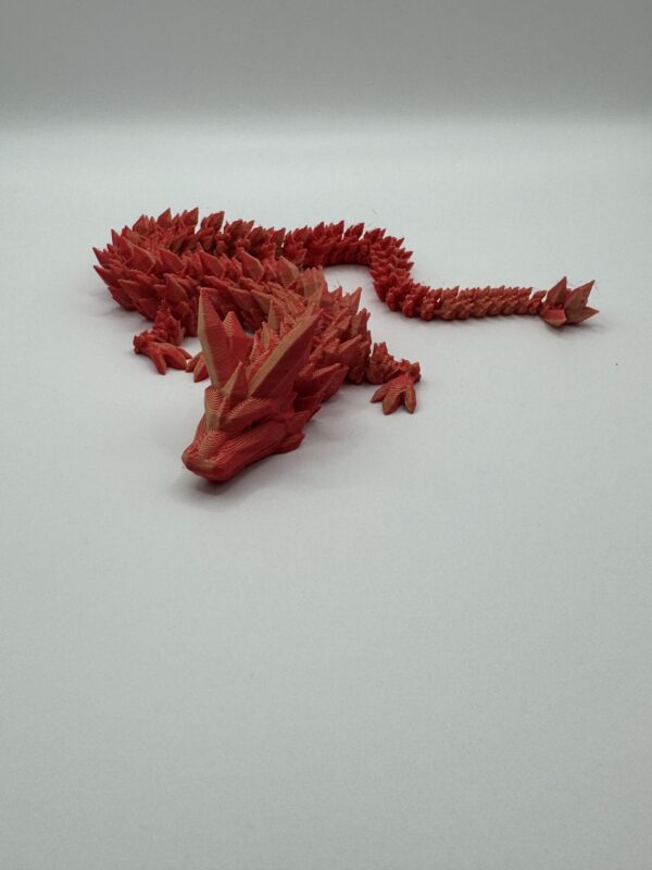 3D Orange & Red Crystal Dragon - Image 5