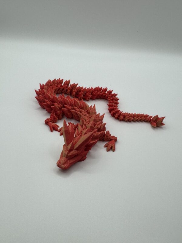 3D Orange & Red Crystal Dragon - Image 3