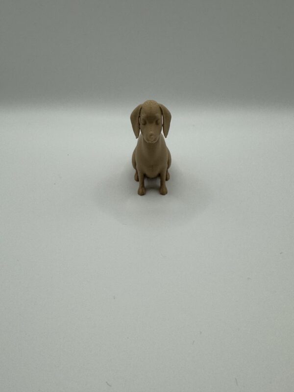 Dachshund 3D Figurine – Adorable Solid Colour Wiener Dog Sculpture - Image 3