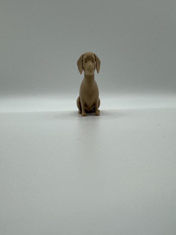 Dachshund 3D Figurine – Adorable Solid Colour Wiener Dog Sculpture - Image 2