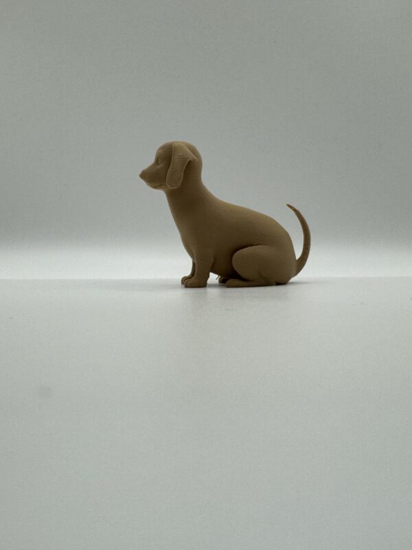 Dachshund 3D Figurine – Adorable Solid Colour Wiener Dog Sculpture - Image 4