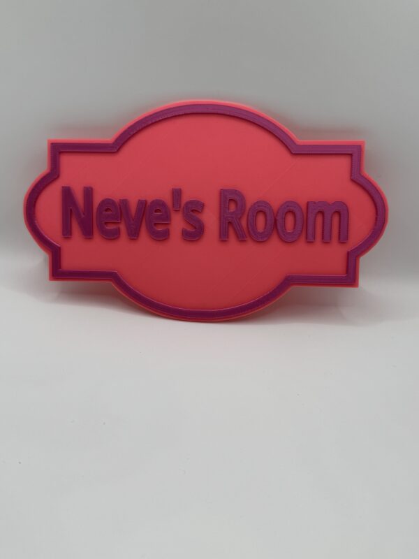 Personalised 3D Dual-Colour Name Sign for Kids, Custom Door Plaque or Wall Décor - Image 3