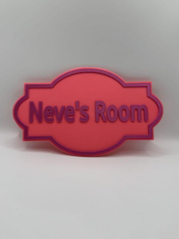 Personalised 3D Dual-Colour Name Sign for Kids, Custom Door Plaque or Wall Décor - Image 2