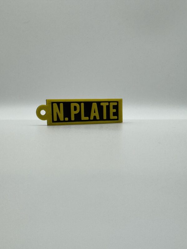 ? Personalised 3D Rubber Number Plate Keyring – Custom Name or Registration - Image 3
