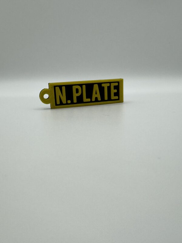 ? Personalised 3D Rubber Number Plate Keyring – Custom Name or Registration - Image 4