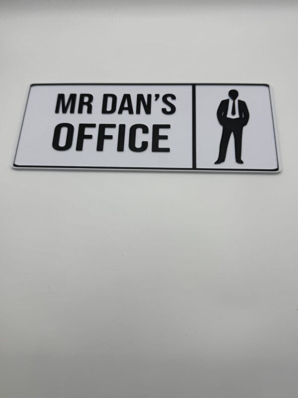 Personalised 3D Office Door Sign – Custom Nameplate with Icon - Image 2