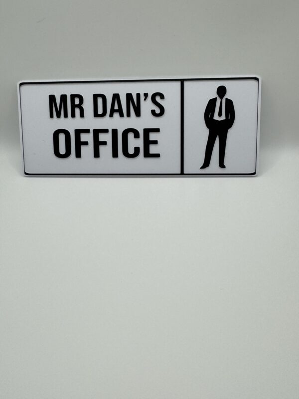Personalised 3D Office Door Sign – Custom Nameplate with Icon - Image 3
