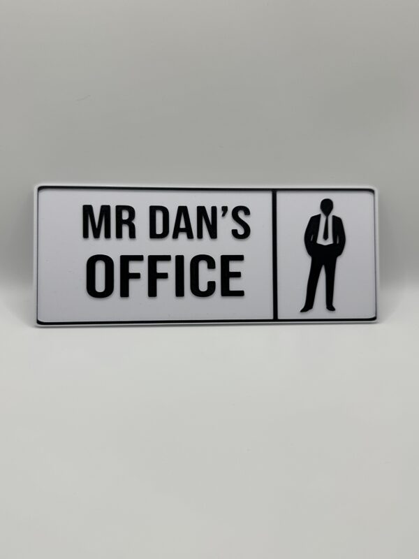 Personalised 3D Office Door Sign – Custom Nameplate with Icon - Image 4