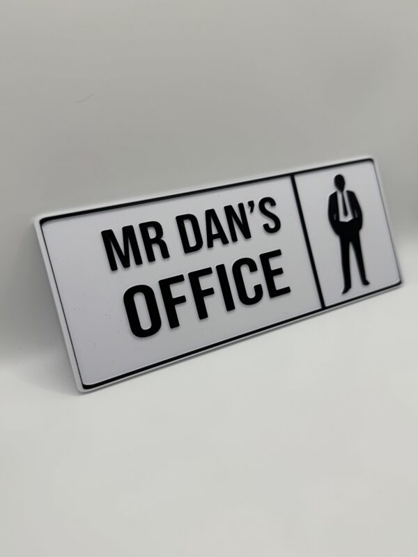Personalised 3D Office Door Sign – Custom Nameplate with Icon - Image 5