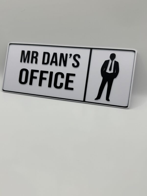 Personalised 3D Office Door Sign – Custom Nameplate with Icon - Image 6