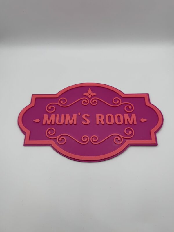 3D “Mum’s Room” Door Sign – Dual-Colour Personalised Plaque for Her Space - Image 2