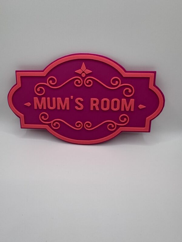3D “Mum’s Room” Door Sign – Dual-Colour Personalised Plaque for Her Space - Image 4