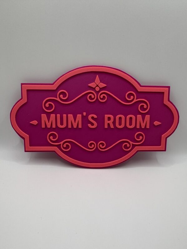 3D “Mum’s Room” Door Sign – Dual-Colour Personalised Plaque for Her Space - Image 5