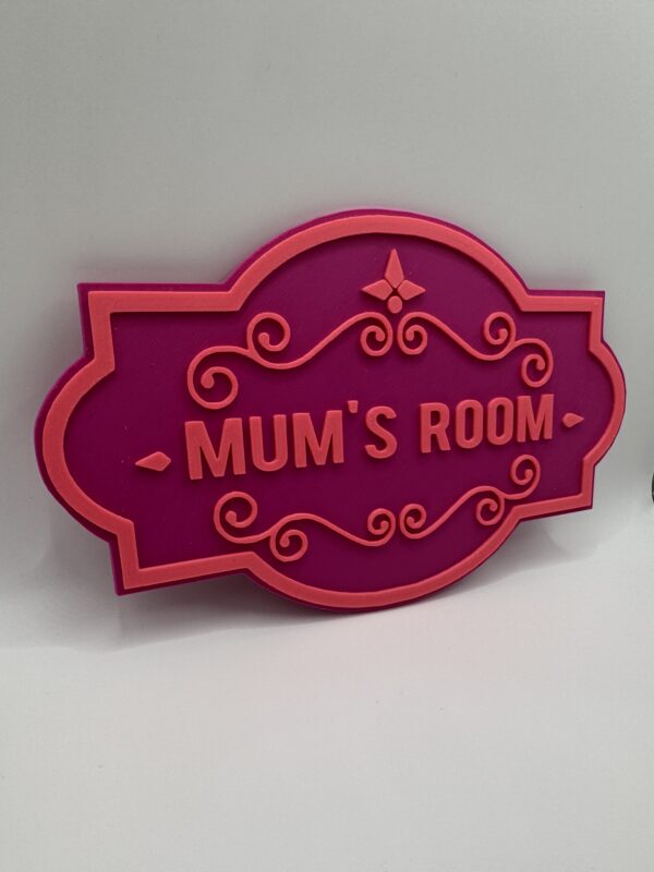 3D “Mum’s Room” Door Sign – Dual-Colour Personalised Plaque for Her Space - Image 6