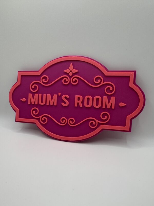 3D “Mum’s Room” Door Sign – Dual-Colour Personalised Plaque for Her Space - Image 8