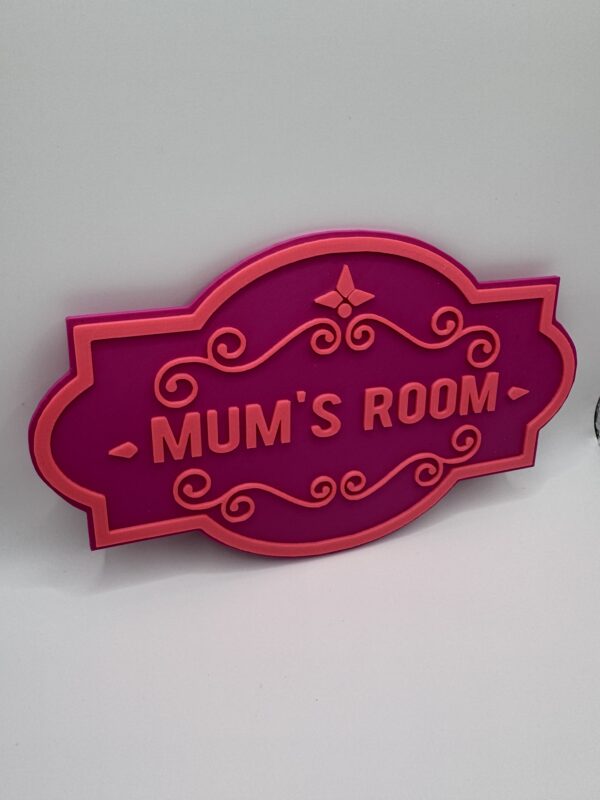 3D “Mum’s Room” Door Sign – Dual-Colour Personalised Plaque for Her Space - Image 9