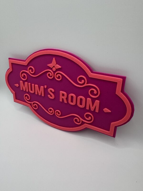3D “Mum’s Room” Door Sign – Dual-Colour Personalised Plaque for Her Space - Image 10