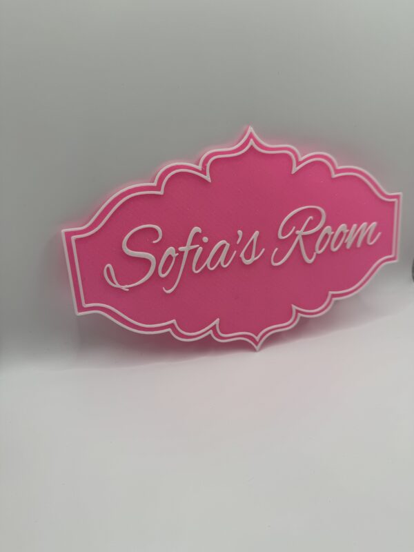 3D Dual-Colour Door Sign, “Sofia’s Room”, Elegant Personalised Name Plaque - Image 8