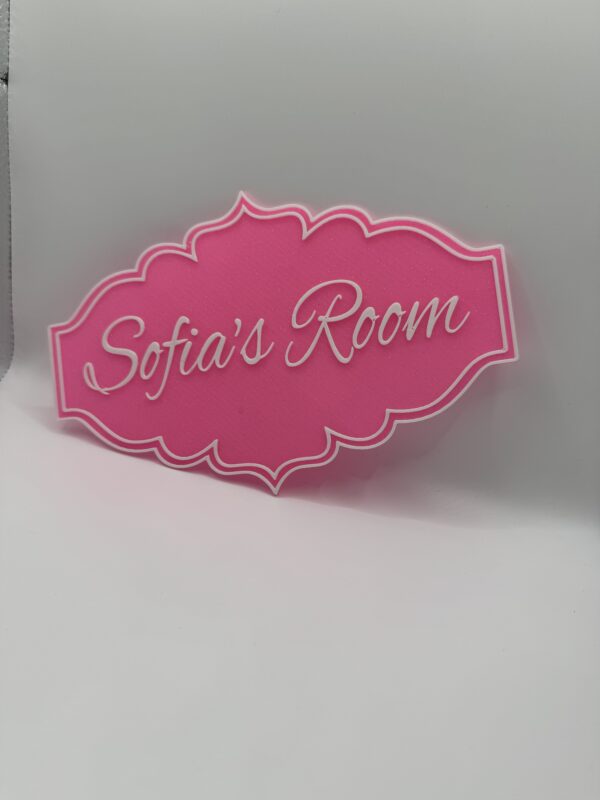 3D Dual-Colour Door Sign, “Sofia’s Room”, Elegant Personalised Name Plaque - Image 10