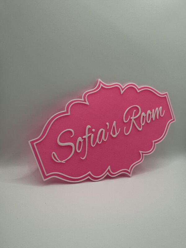 3D Dual-Colour Door Sign, “Sofia’s Room”, Elegant Personalised Name Plaque - Image 11
